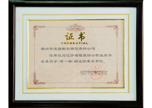 辽宁省服装协会副主任委员